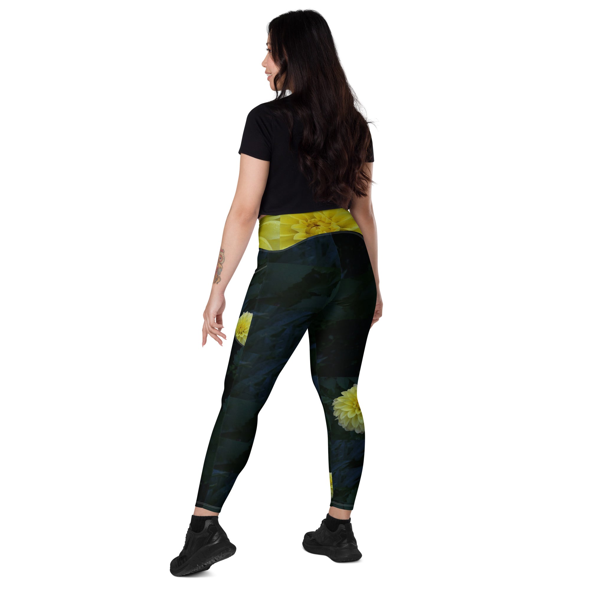 Emerald Green Activewear Leggings with Pockets. Workout leggings. Yoga or Dance Leggings. WickedYo.